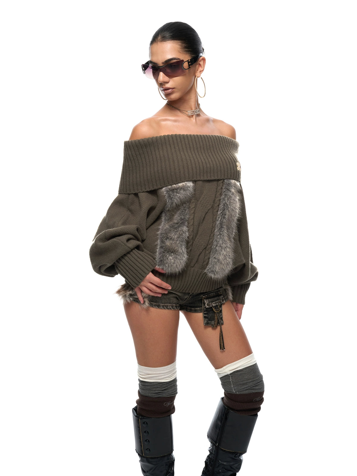 Cable-Knit Oversized Sweater