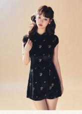 Black Velvet Dress - CHINASQUAD