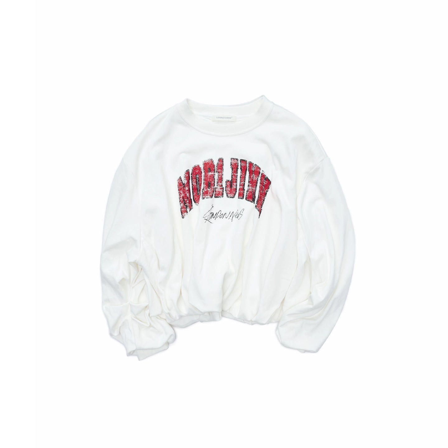 Vintage Letter Print Oversized Sweatshirt
