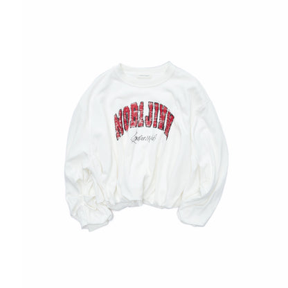 Vintage Letter Print Oversized Sweatshirt