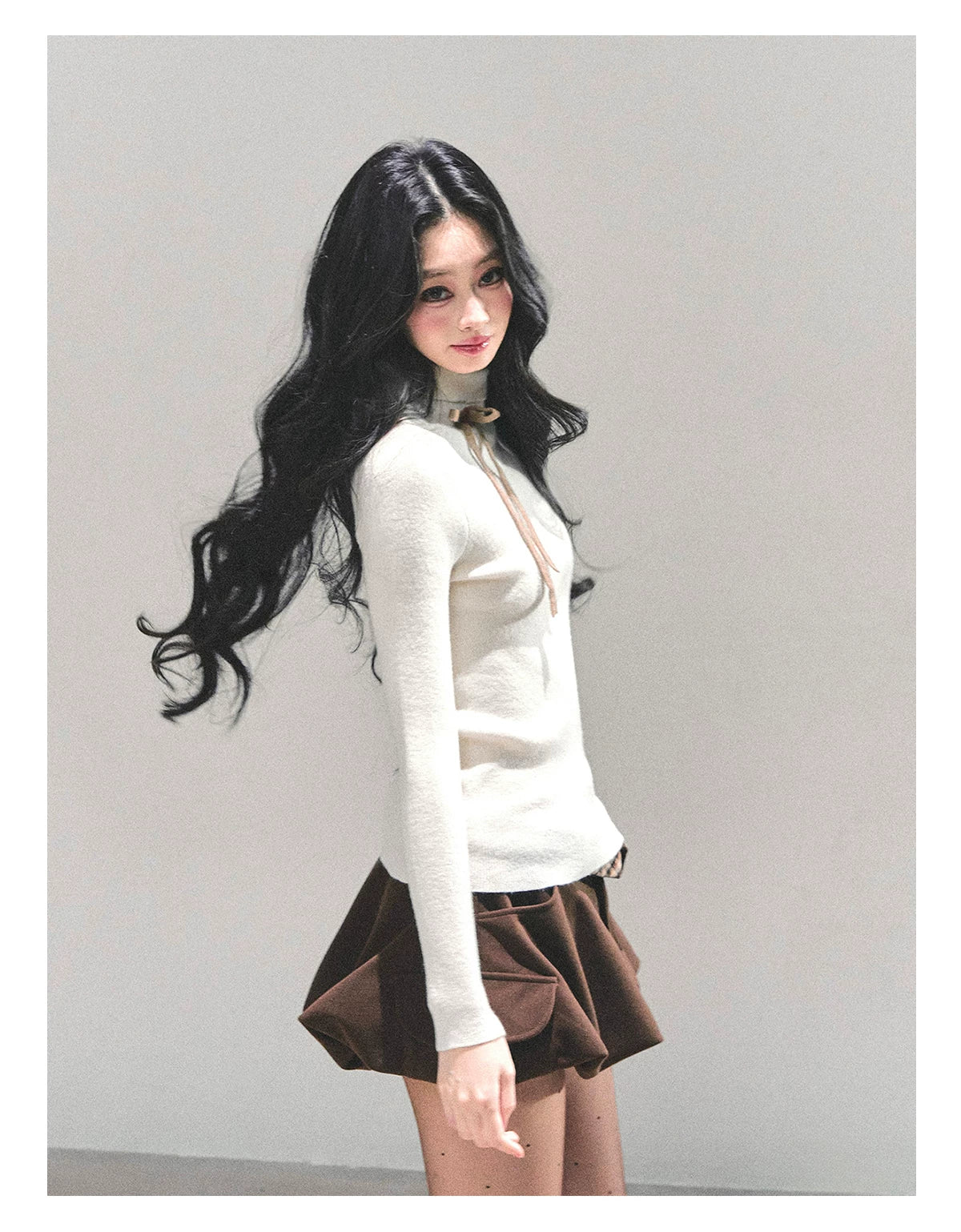 Velvet Touch Mock-Neck Knit Base Layer