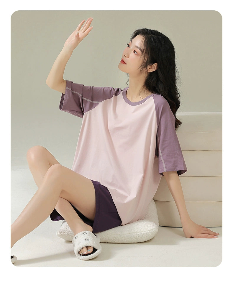 Solid Color Cool Modal Pajamas Set