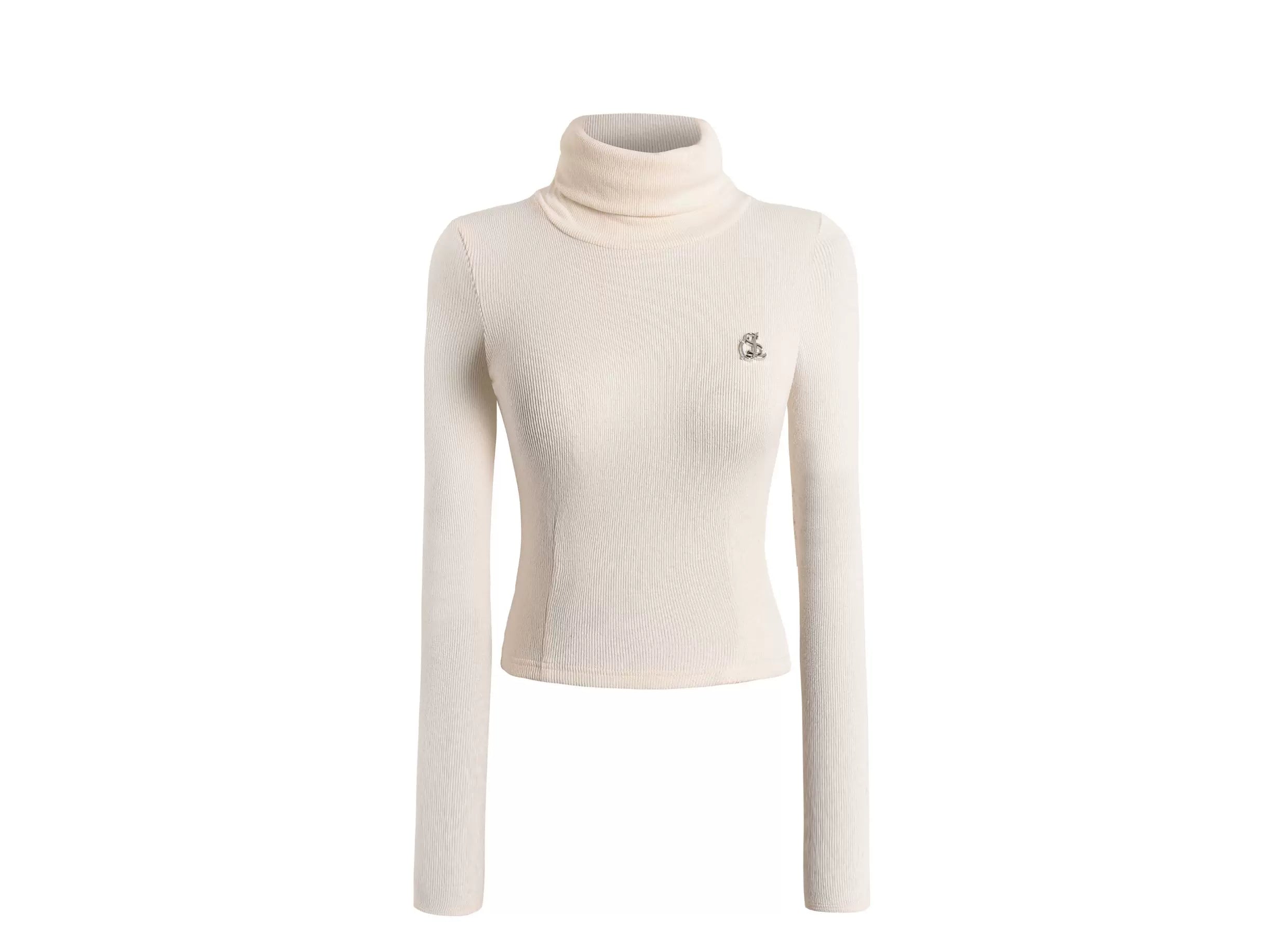High-Neck Stretch Knit Base Layer