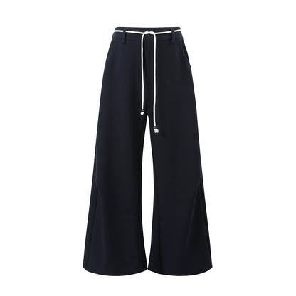 Midnight High-Waist Wide-Leg Trousers - CHINASQUAD