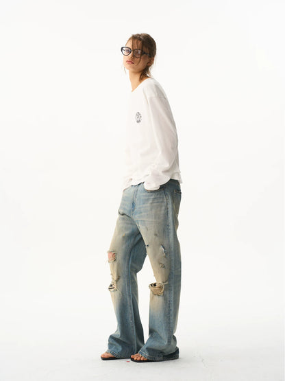 Layered Effect Basic Long Sleeve T-Shirt