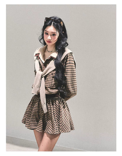 Elevated Hepburn-Style Utility Mini Dress