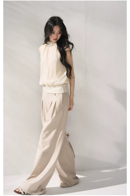 Halter Neck Minimalist Sleeveless Vest