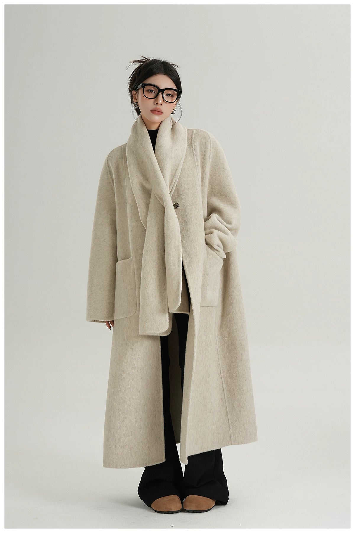 Oversized Double-Faced Wool Long Coat