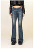 Compass Retro Blue Tarpan Classic Flared Jeans - CHINASQUAD