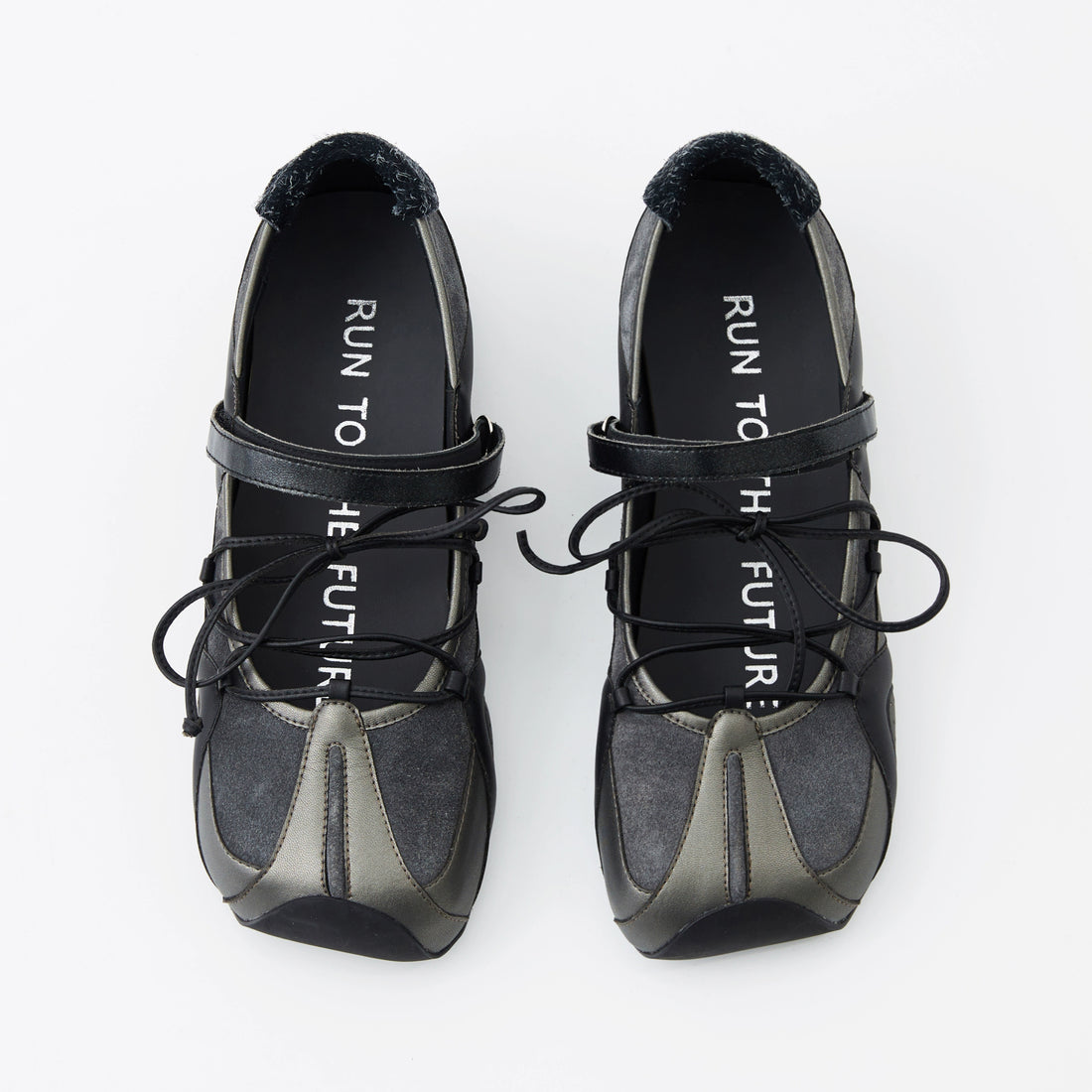Embroidered Leather Mary Jane Ballet Flats
