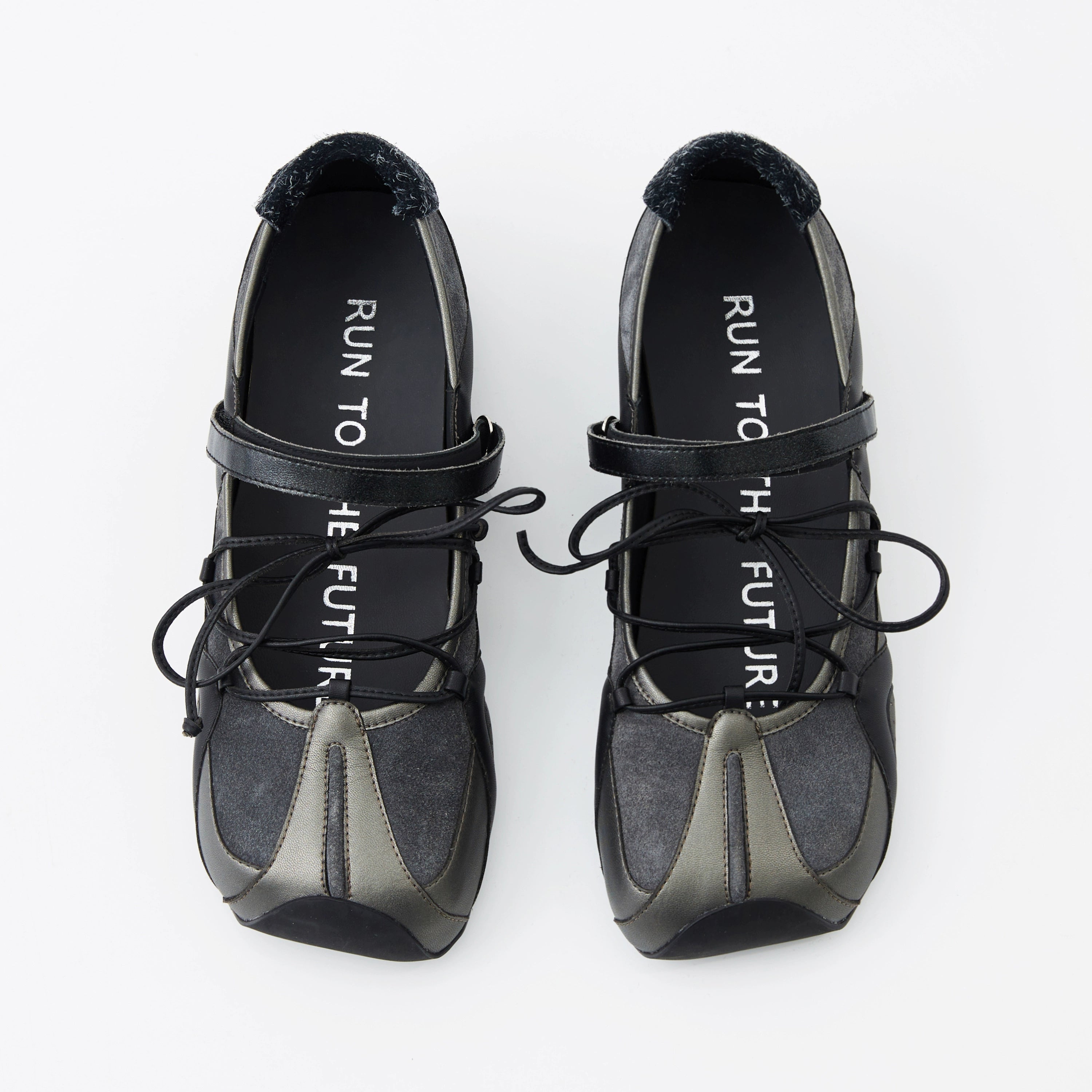 Embroidered Leather Mary Jane Ballet Flats