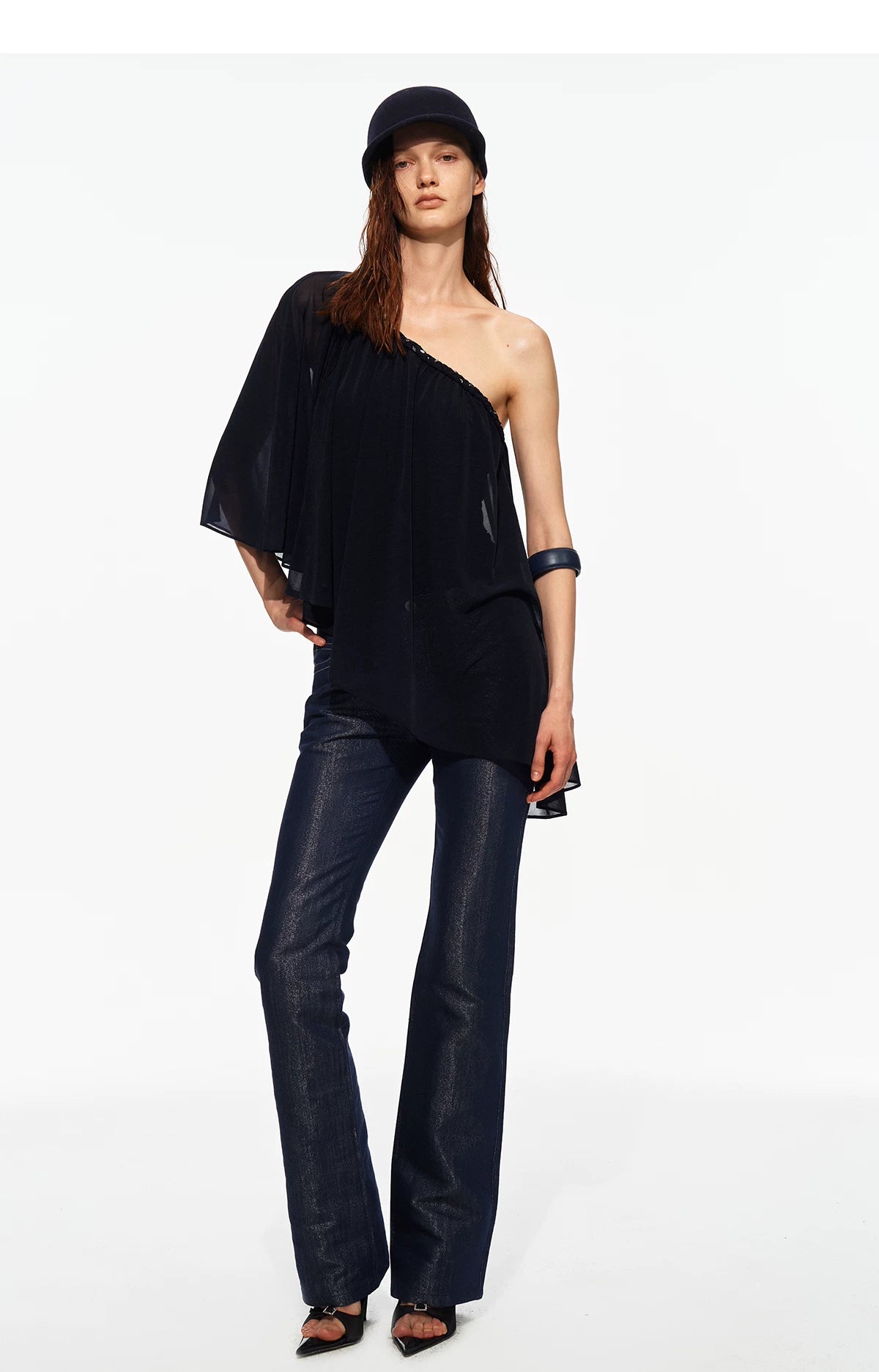 Pearl Sheen Flare Jeans
