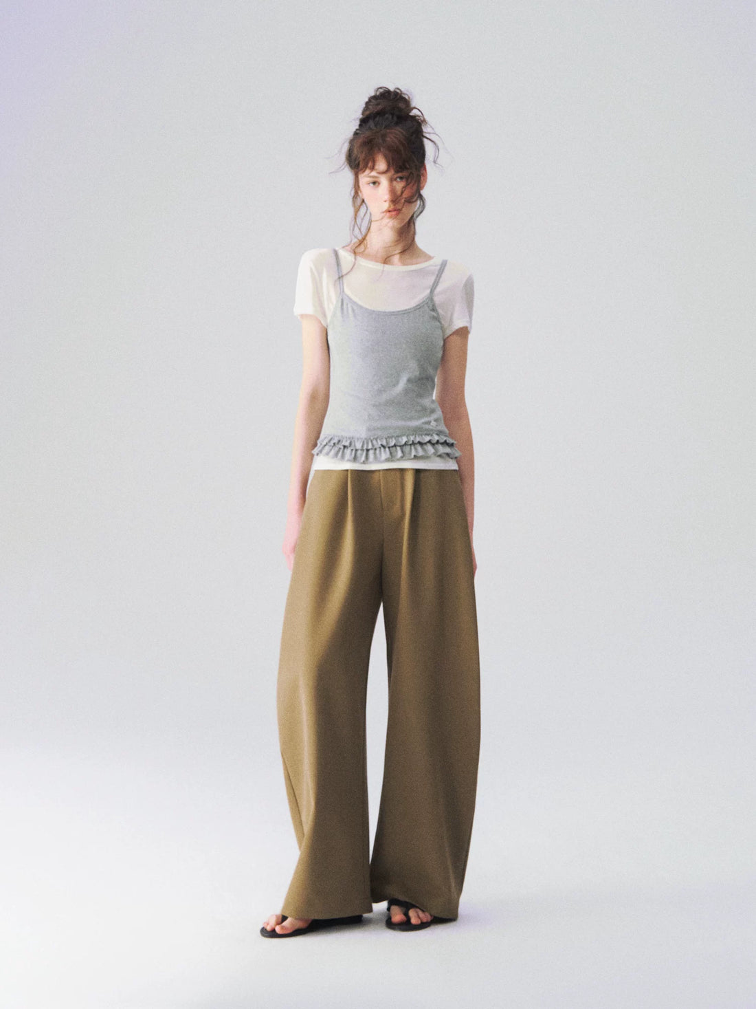 Relaxed Tailored Wide-Leg Trousers