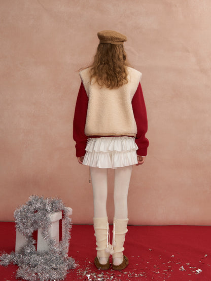 Reversible Fleece-Front Buttoned Vest