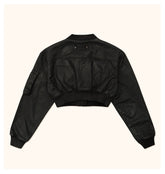 Ancient Myth Wax-coated Short Bomber Jacket - CHINASQUAD