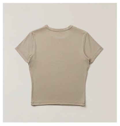 Compass Emblem Fitted Stretch Tee