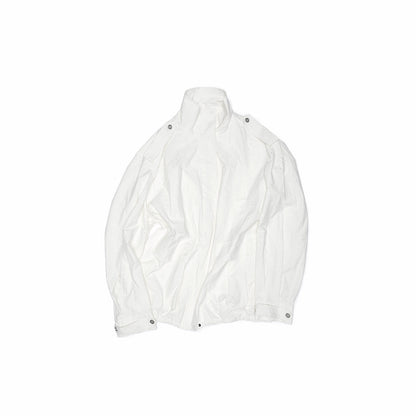 Embroidered Jacquard Multi-Pocket Stand-Collar Utility Jacket