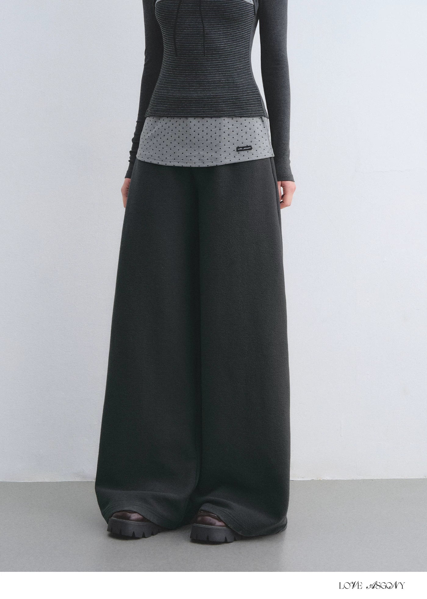 Faux-Layer Top and Pants Set