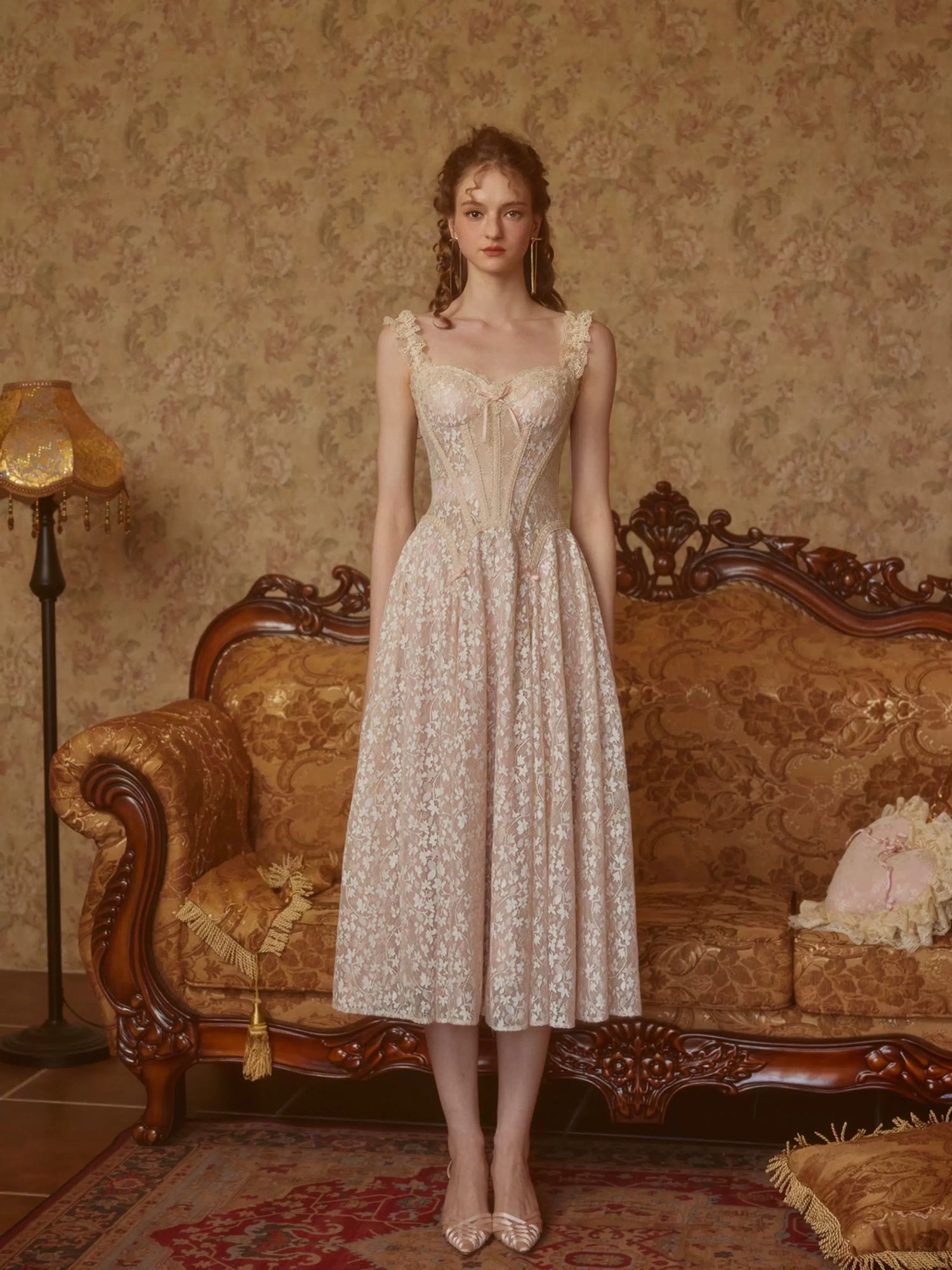 French Heiress Lace Corset Slip Dress