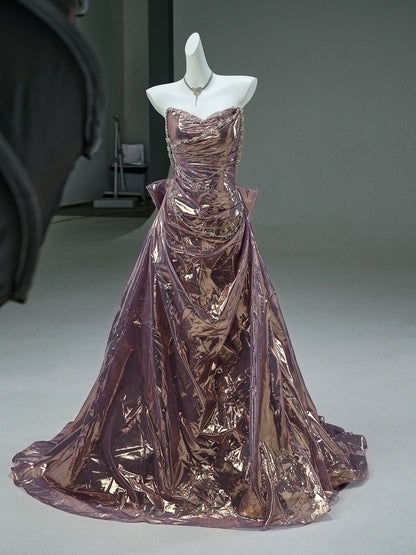 Iridescent Candy-Film Sculpted Couture Gown