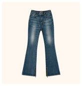 Compass Retro Blue Tarpan Classic Flared Jeans - CHINASQUAD