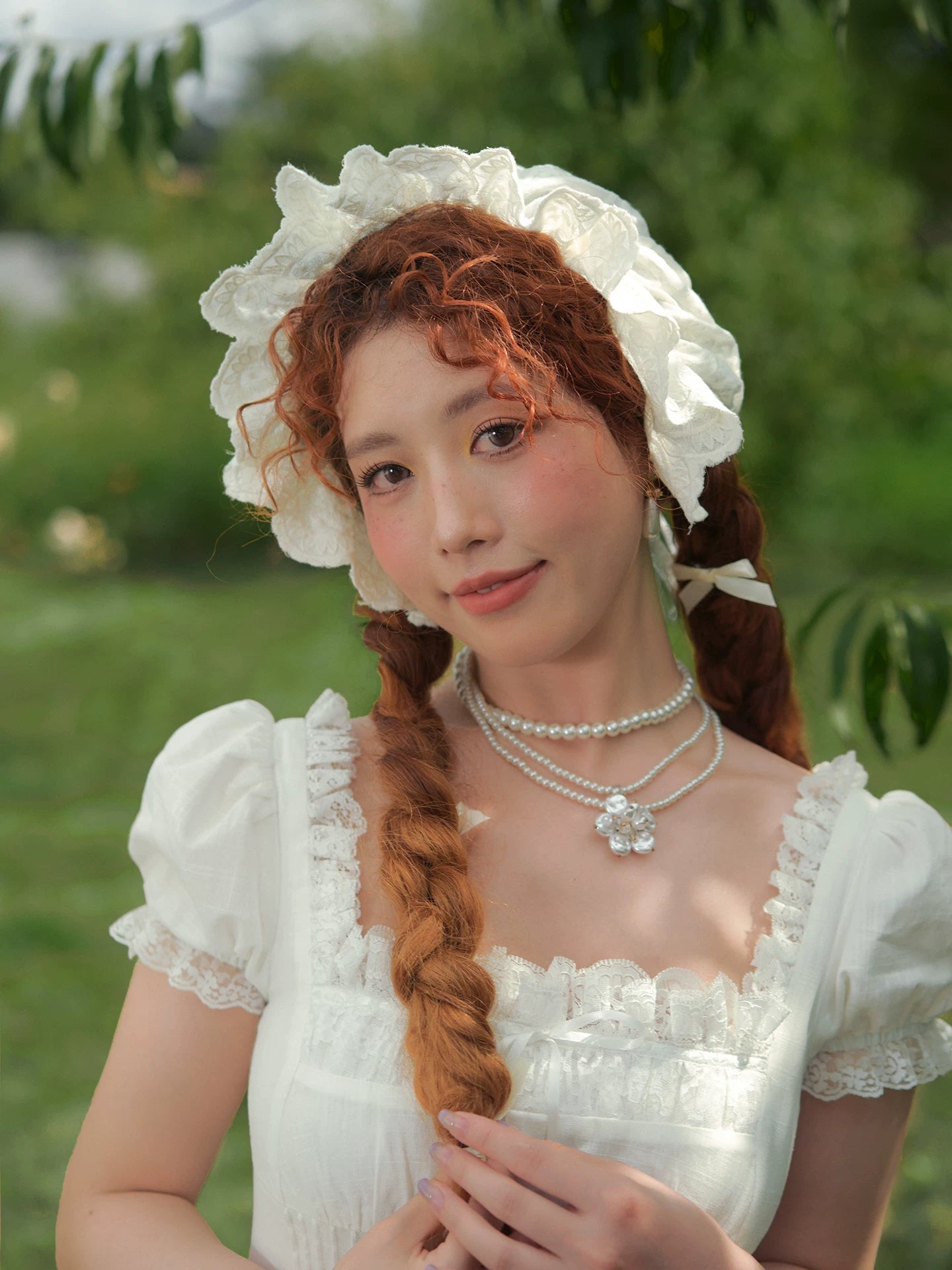 Pure White Cinderella Square-Neck Princess Dress