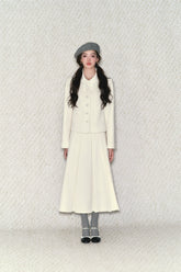 Bow-tie Jacket & Midi Skirt Set - CHINASQUAD