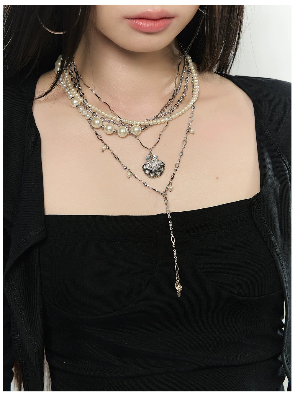 Ocean-Inspired Shell Necklace Set