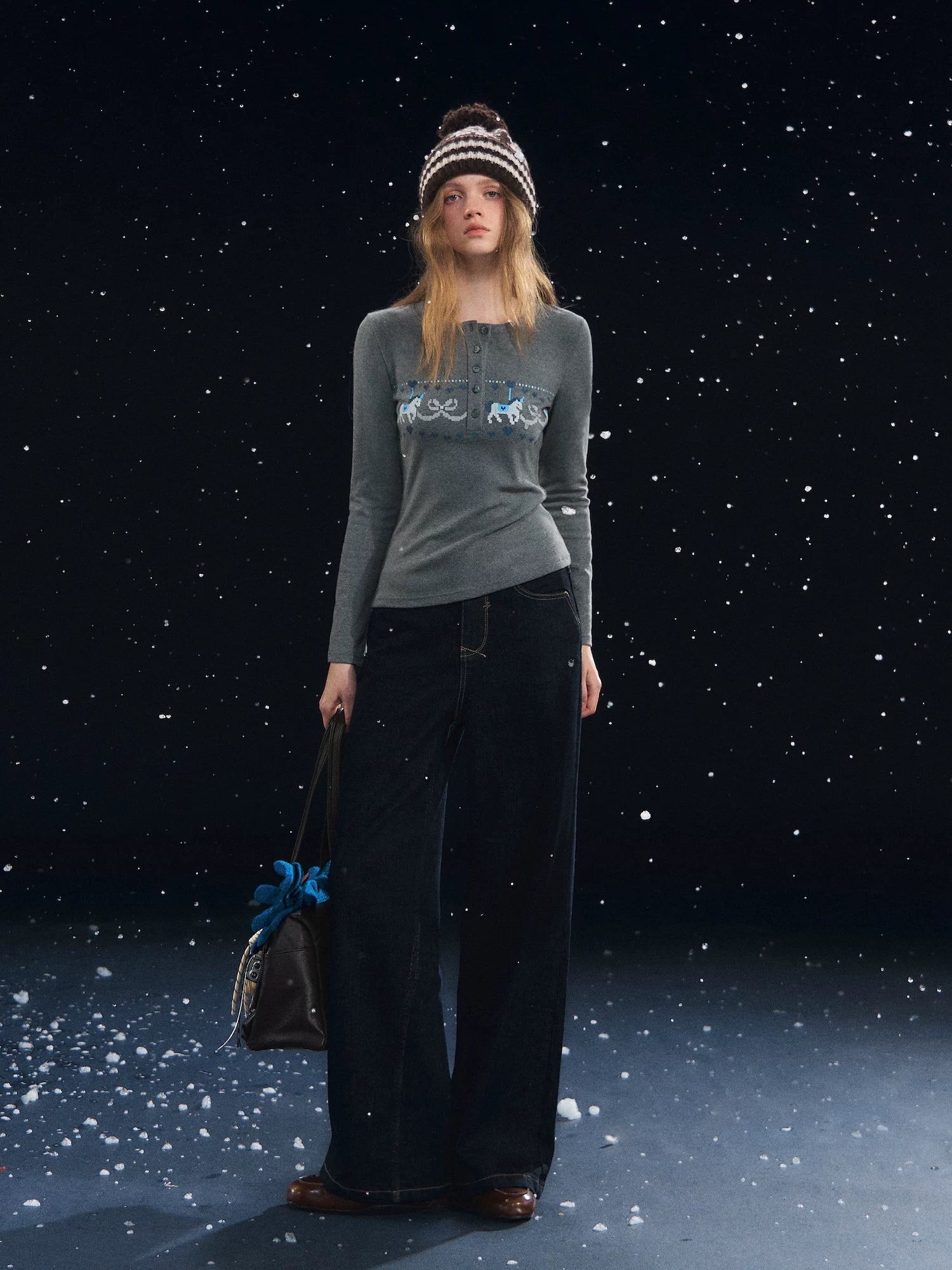 Carousel Print Plush-Feel Top