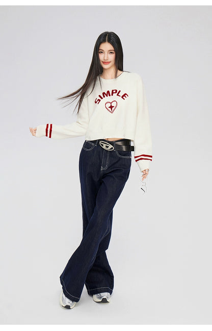 3D Embroidered Distressed Sweater