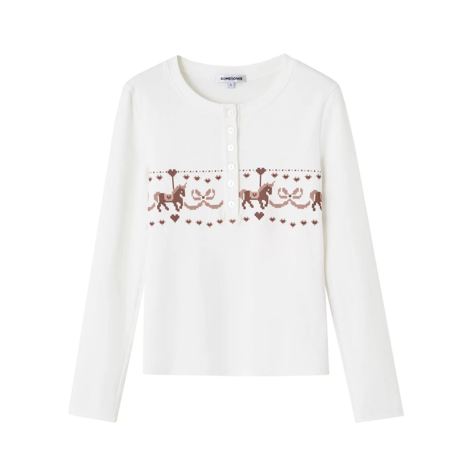 Carousel Print Plush-Feel Top