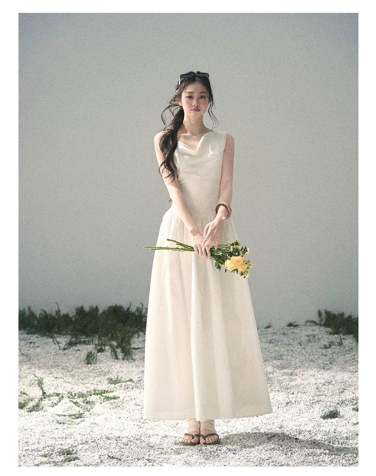 Moonlight Sonata Draped Maxi Dress