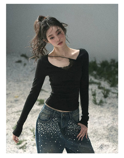 Day &amp; Night Lace Knit Top