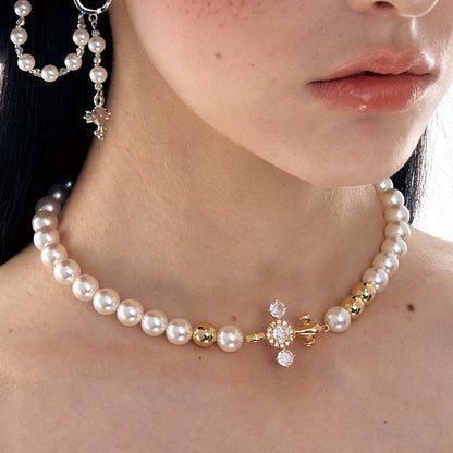 Iris Pearl Choker Necklace