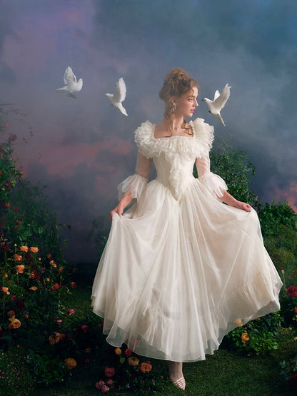 Wing of Resilience Antique Corset Wedding Gown