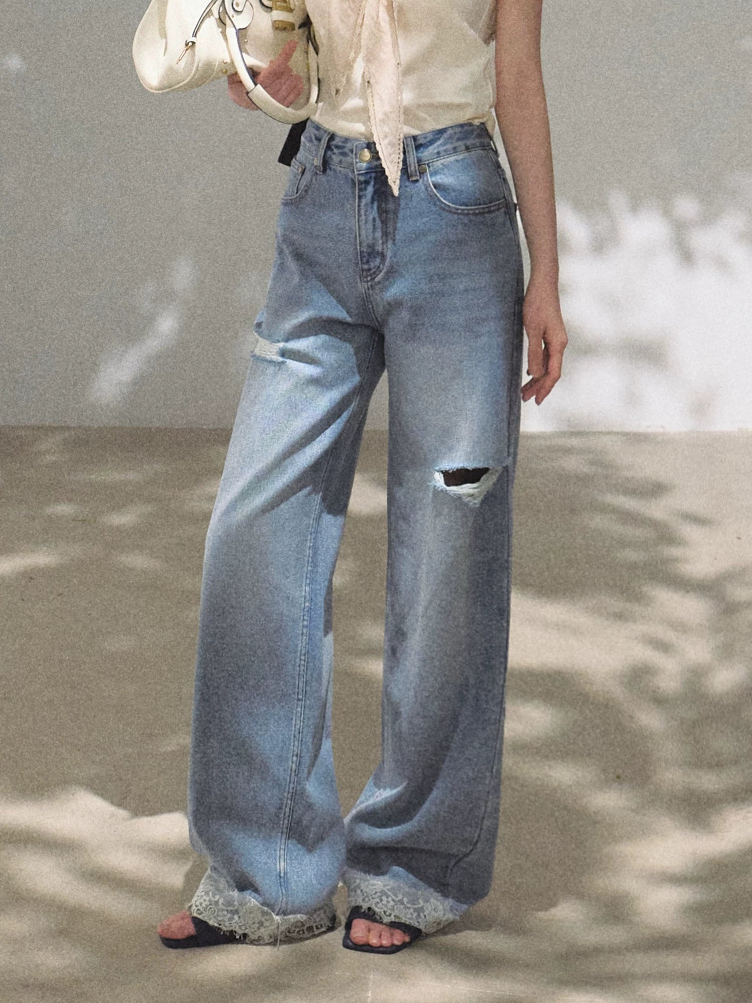 Sunny Trail Bohemian Wide-Leg Jeans