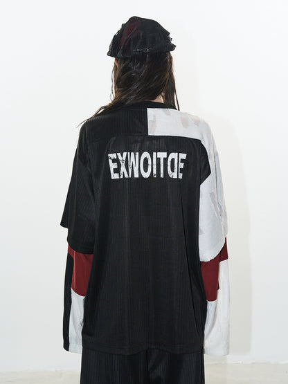 EXITMODE Textured Layered Sports Jersey Tee