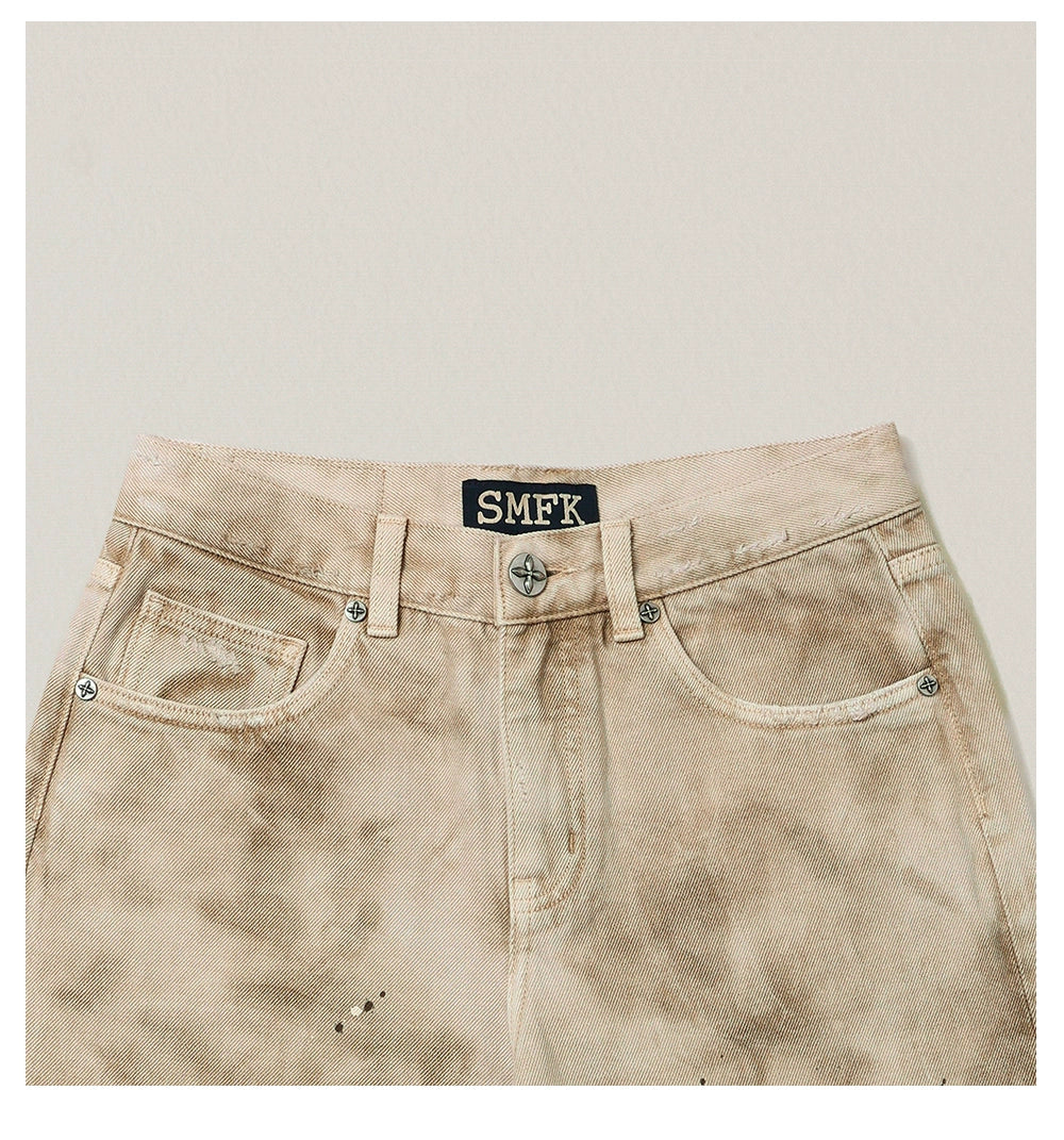 Wild Diamond Handcrafted Wide-Leg Denim Pants