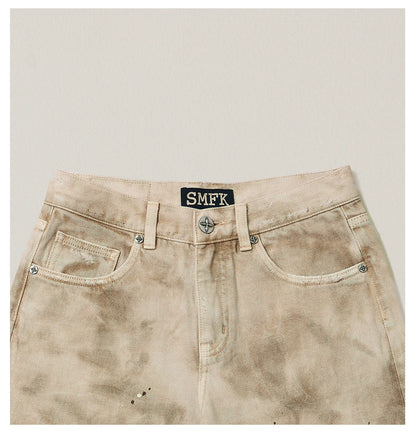 Wild Diamond Handcrafted Wide-Leg Denim Pants