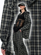 Gradient Plaid Wide-Leg Cargo Pants - CHINASQUAD