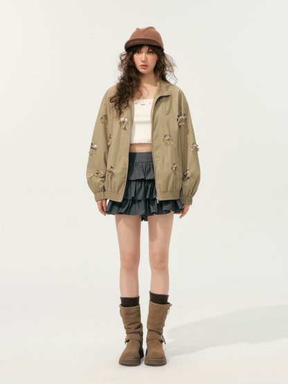 Hollow Cut Floral Jacket - CHINASQUAD