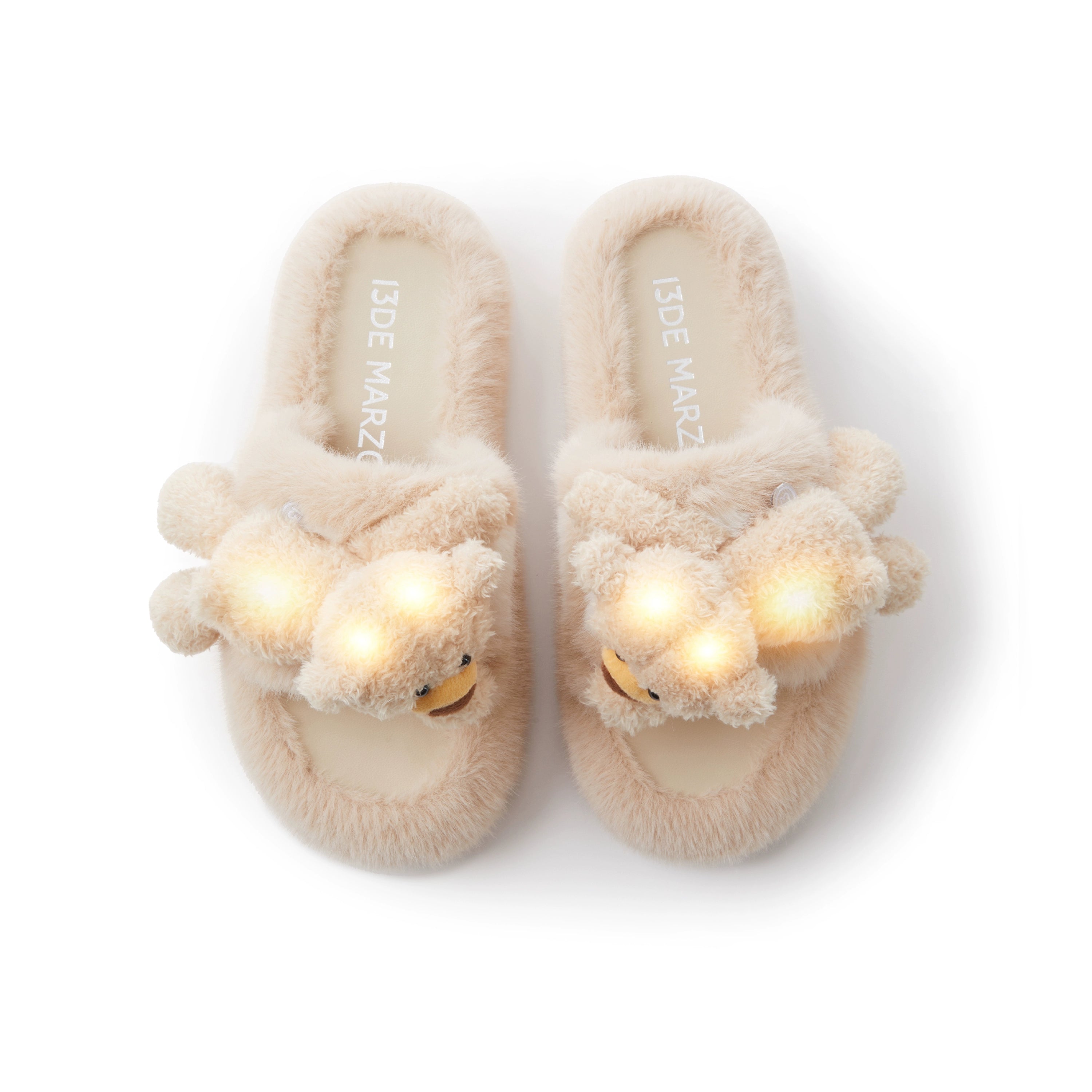 Plush Glow Doll Slide Sandals
