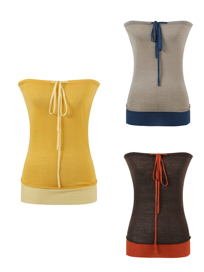Colorblock Wool-Blend Bandeau