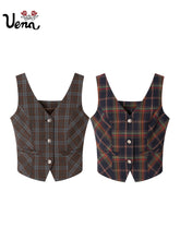 Plaid Slim Fit Vest - CHINASQUAD