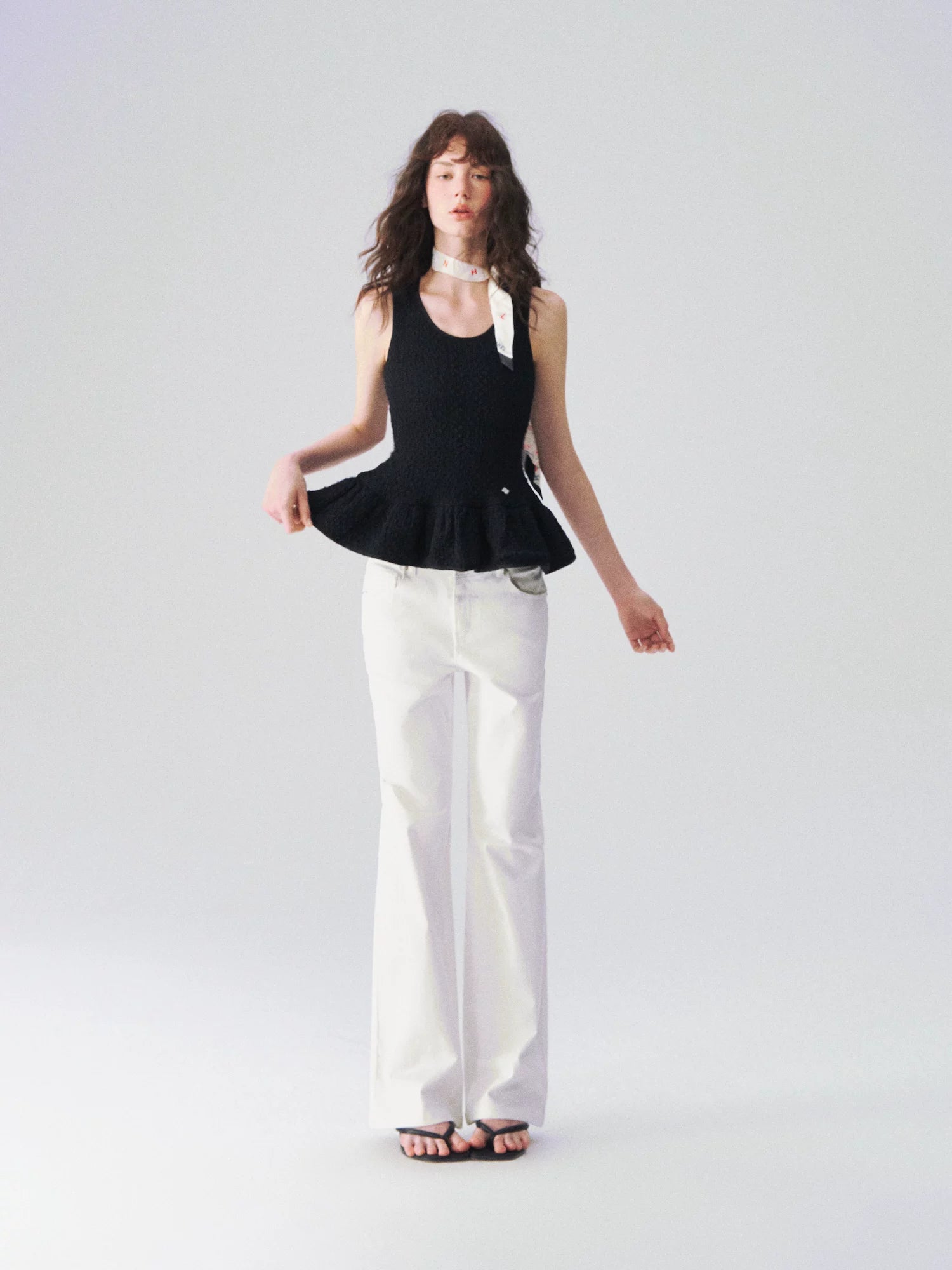 Cloud Stretch Straight-Leg White Denim Jeans