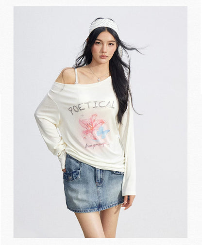 High-Waist Denim Skirt