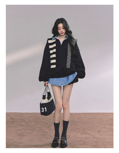 Two-Piece American Oversized Sweatshirt