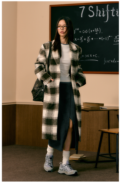 Short &amp; Long Brown Plaid Coats - CHINASQUAD