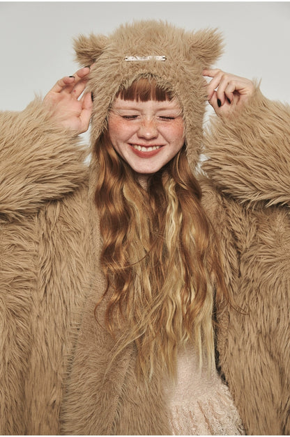 Mink Fur Coat with Tank Top Two-Piece Set - CHINASQUAD