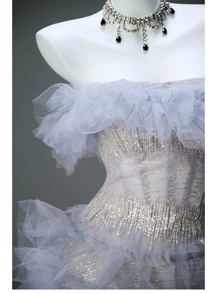 Bolli Tulle Ball Gown with Metallic Shimmer